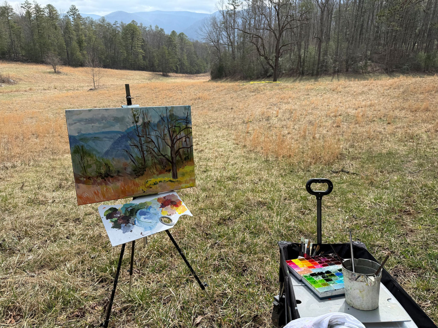 Just Around the Corner  - Acrylic Painting by artist Charlotte Rollman 18x24