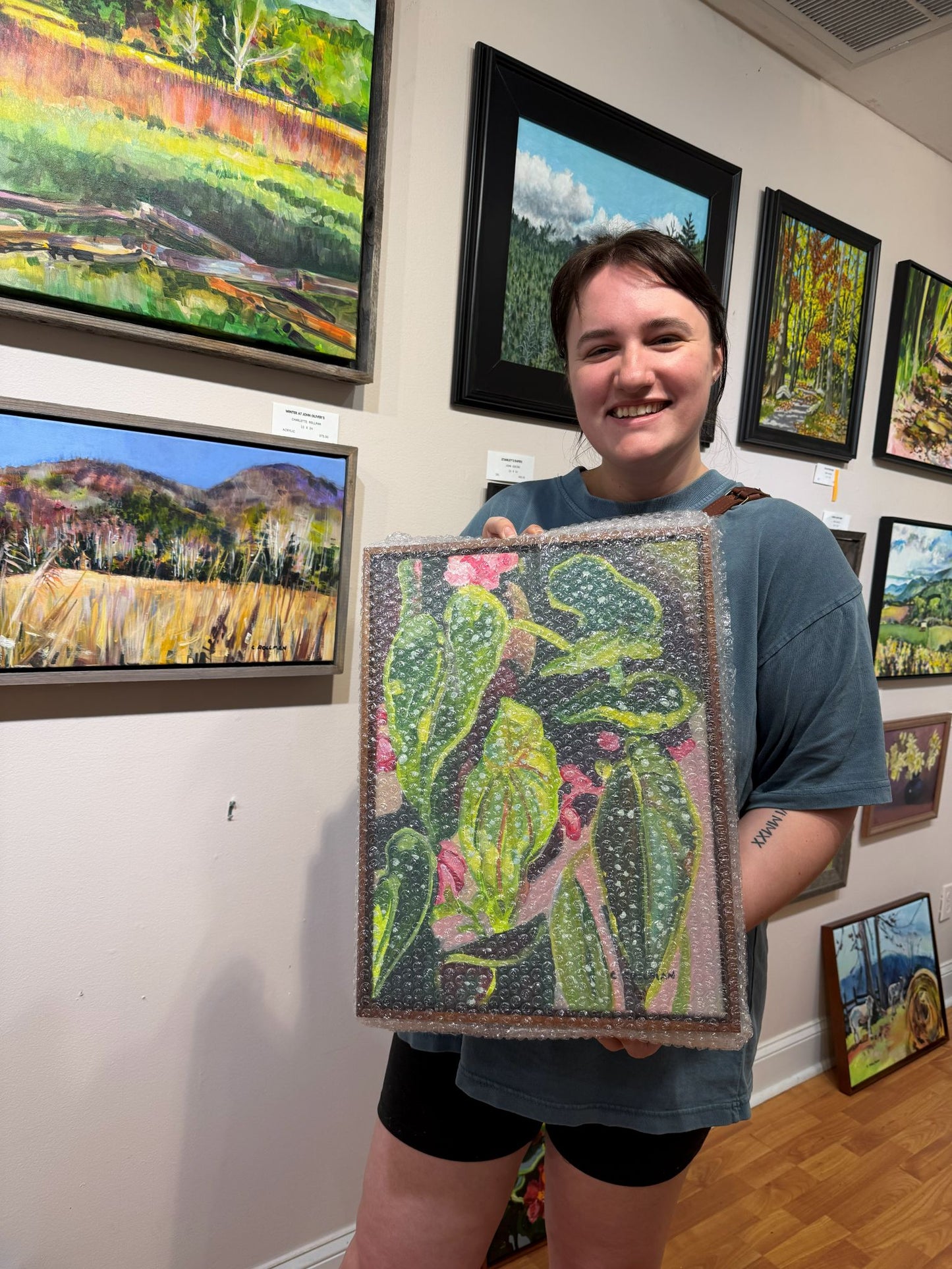 Poka Dot - Acrylic Painting by artist Charlotte Rollman 14x11