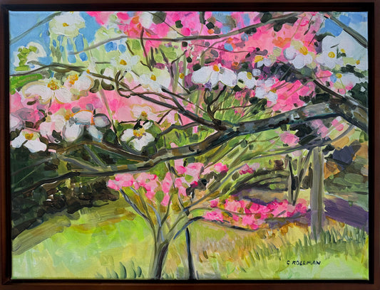 Dogwood Spring  - Acrylic Painting by artist Charlotte Rollman 18x24
